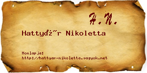 Hattyár Nikoletta névjegykártya